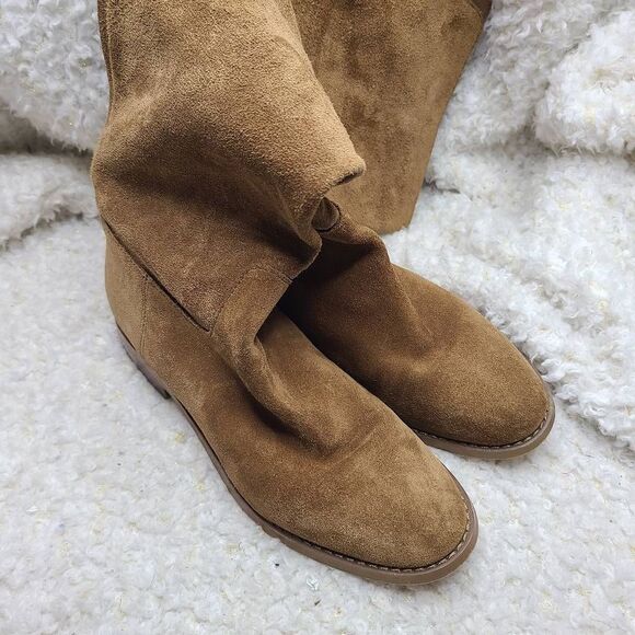 Michael Kors Shoes - Michael Kors Tall Tan Suede Leather Boots size 7
